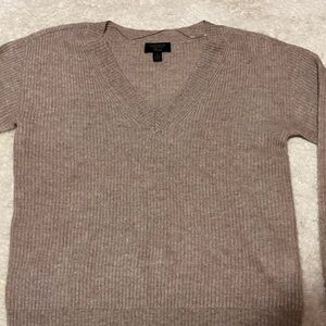 Charter Club V-Neck Cashmere Sweater - Tan